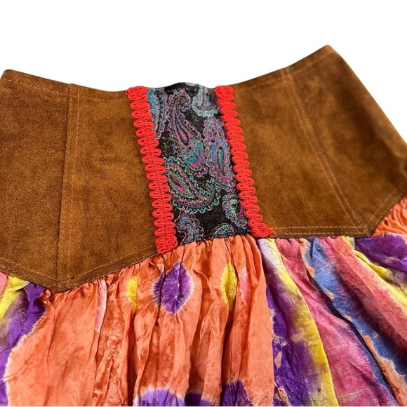 Pluto Dog On The Earth Handmade Bohemian Hippie Skirt Size 6 - Picture 5 of 6